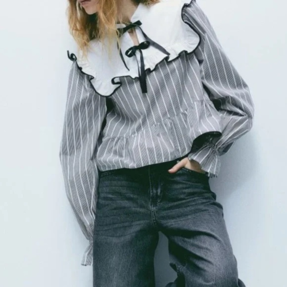 H&M | Frilled Collared Blouse